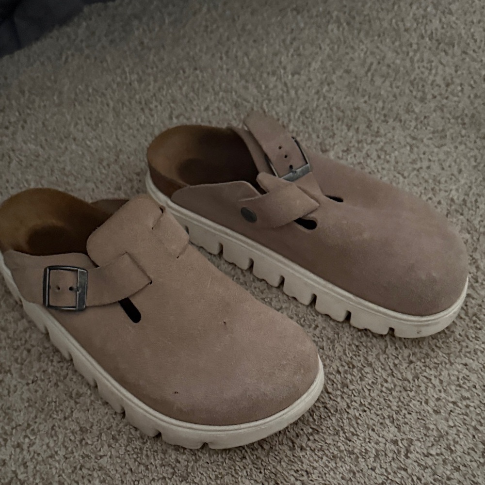 Birkenstock Tan Slip-On Loafers
